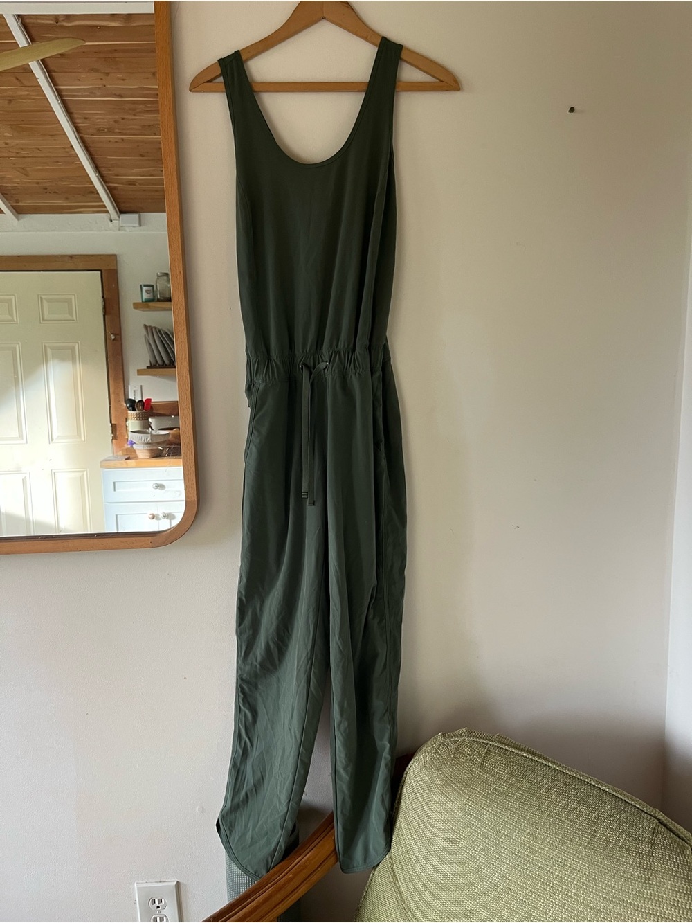 Patagonia Olive Green Sleeveless Jumpsuit